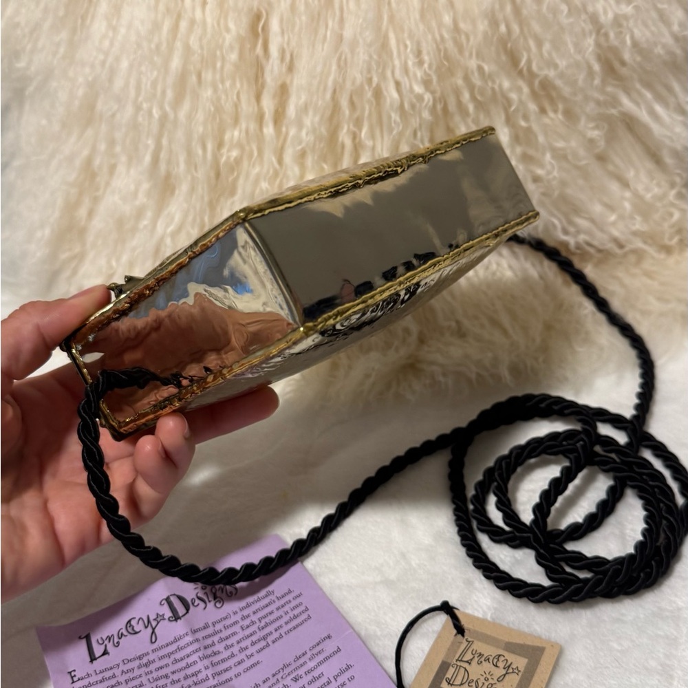 Lunacy Designs Vintage Handmade Artisan Mixed Metal Sea Life Themed Bag 1980s - Picture 9 of 17